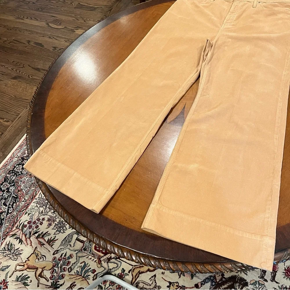 NEW J.Crew Wide Leg‎ Corduroy Trouser Sand Castle 34 Tan High-Rise Slim Fit